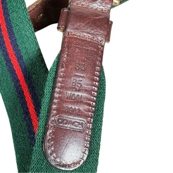 COACH Vintage Wool & Leather Surcingle Belt - Picture 6 of 6